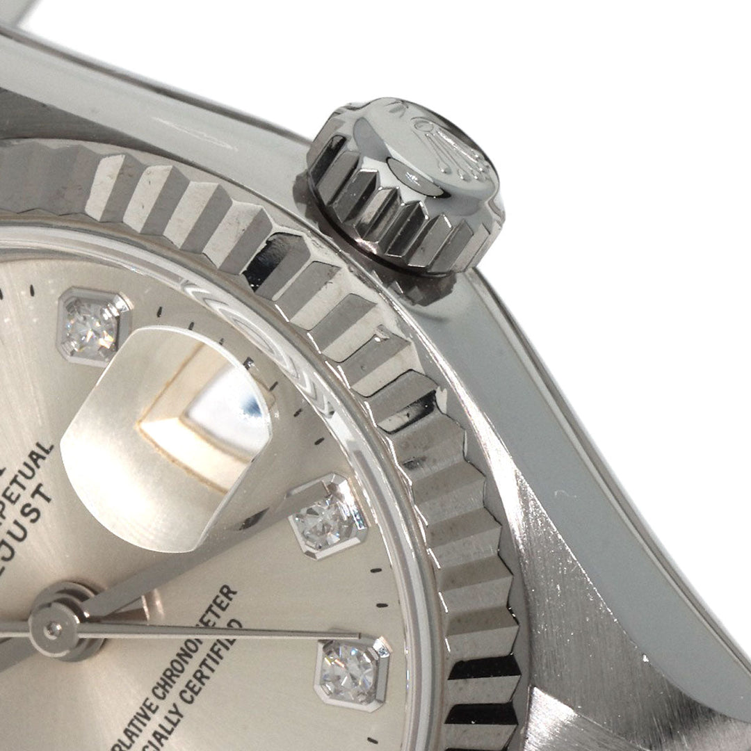 ROLEX Watches Mechanical Automatic 69174G Stainless Steel Silver Datejust 10P Diamond Silver dial