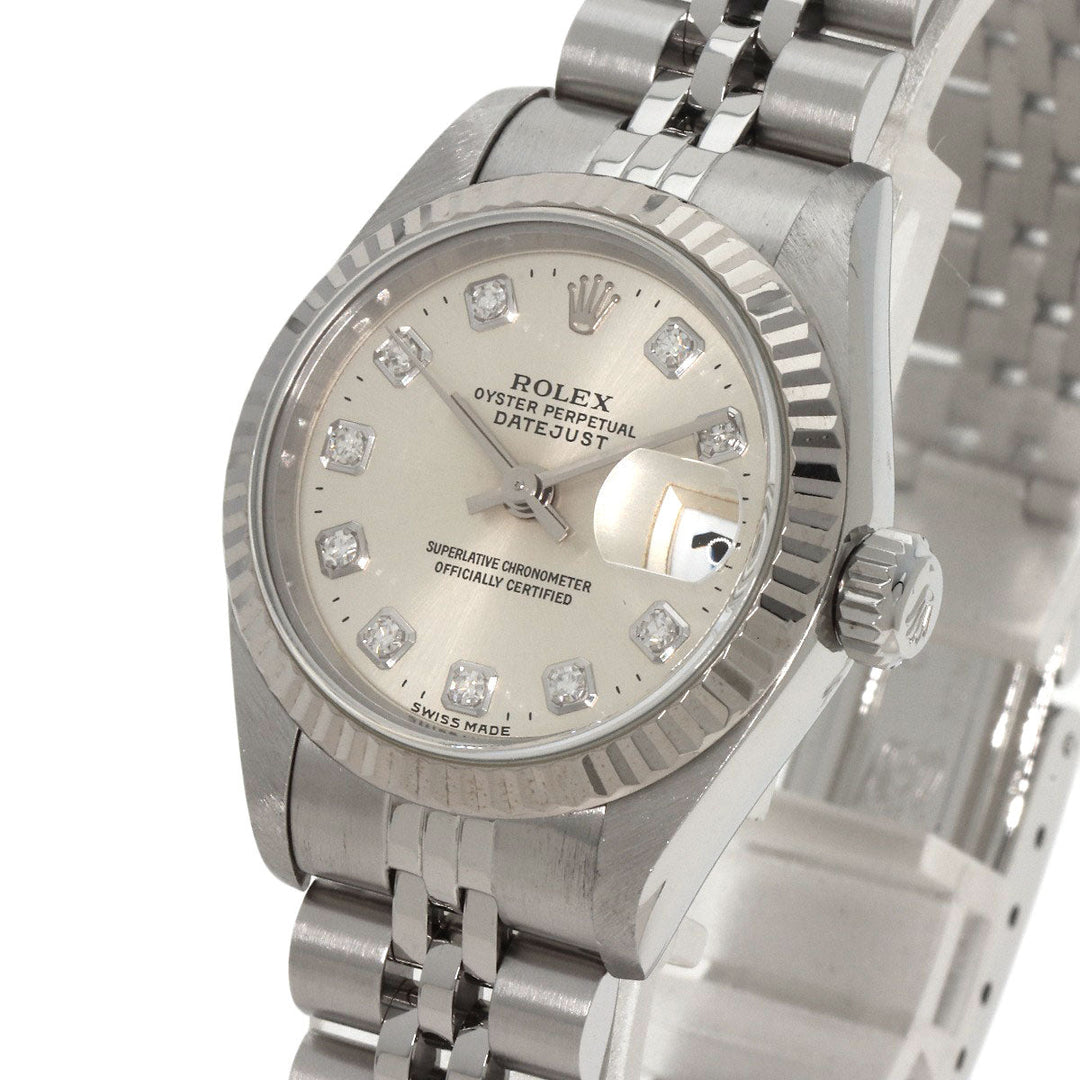 ROLEX Watches Mechanical Automatic 69174G Stainless Steel Silver Datejust 10P Diamond Silver dial
