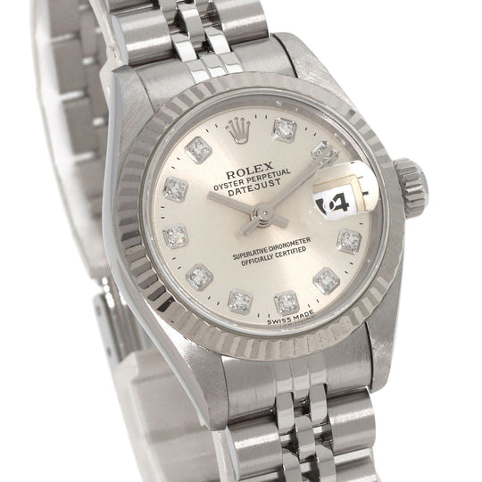 ROLEX Watches Mechanical Automatic 69174G Stainless Steel Silver Datejust 10P Diamond Silver dial