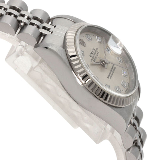 ROLEX Watches Mechanical Automatic 69174G Stainless Steel Silver Datejust 10P Diamond Silver dial