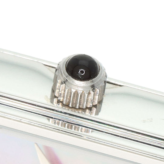 GUCCI Watches Quartz 1500L Stainless Steel , Stainless Steel Silver Square face bangle Pink shell dial Women Used Authentic