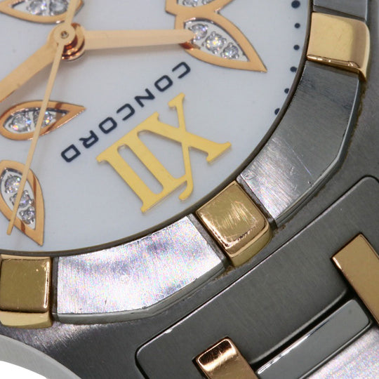 Concord Watches Quartz 02.3.15.1061 Stainless Steel Silver Saratoga White shell dial