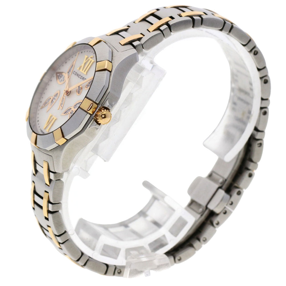 Concord Watches Quartz 02.3.15.1061 Stainless Steel Silver Saratoga White shell dial
