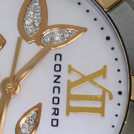Concord Watches Quartz 02.3.15.1061 Stainless Steel Silver Saratoga White shell dial