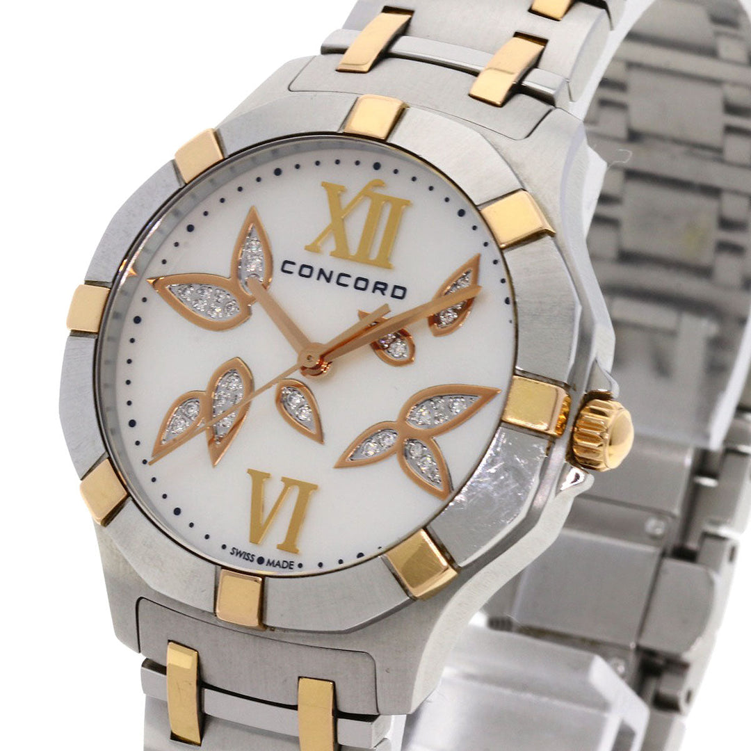 Concord Watches Quartz 02.3.15.1061 Stainless Steel Silver Saratoga White shell dial