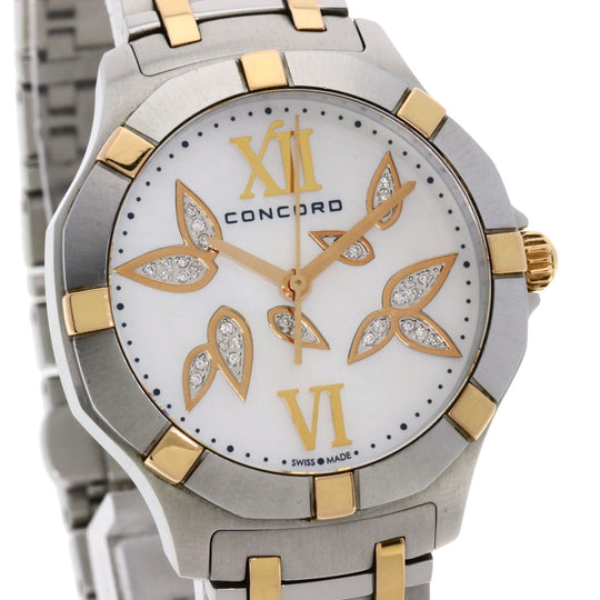 Concord Watches Quartz 02.3.15.1061 Stainless Steel Silver Saratoga White shell dial