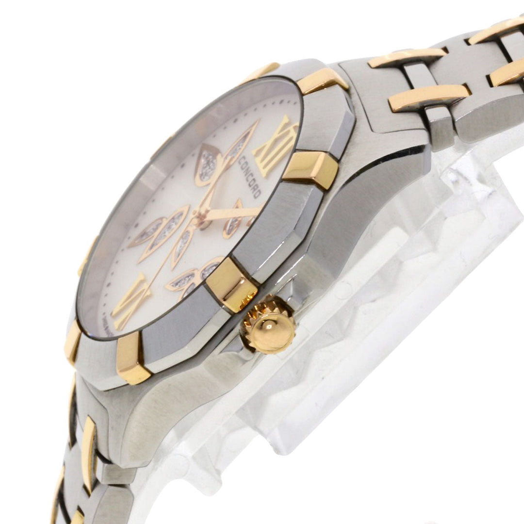 Concord Watches Quartz 02.3.15.1061 Stainless Steel Silver Saratoga White shell dial