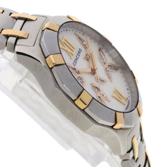 Concord Watches Quartz 02.3.15.1061 Stainless Steel Silver Saratoga White shell dial