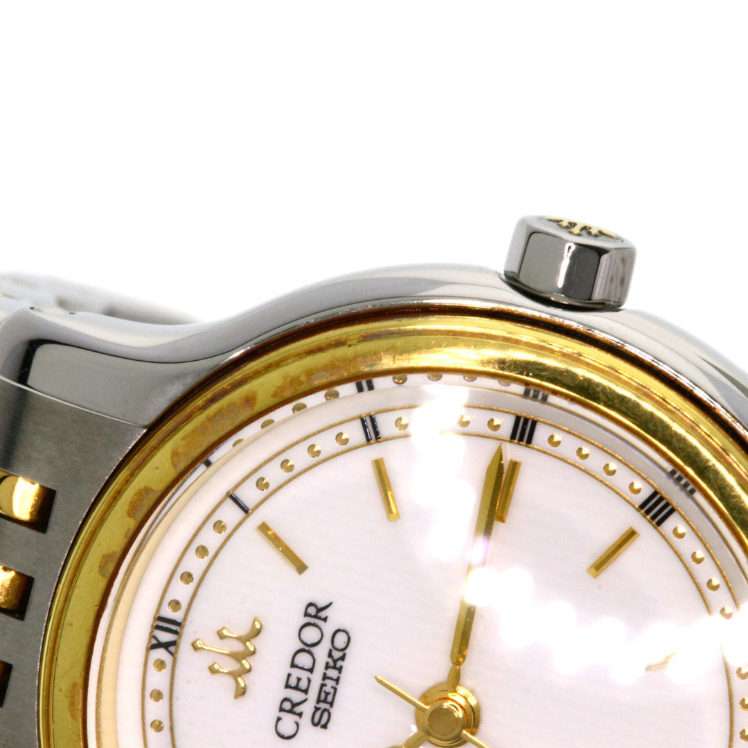 SEIKO Watches Quartz 7371-0090 Stainless Steel , Stainless Steel , K8YG gold CREDOR white dial Women Used Authentic