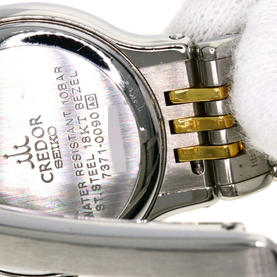 SEIKO Watches Quartz 7371-0090 Stainless Steel , Stainless Steel , K8YG gold CREDOR white dial Women Used Authentic