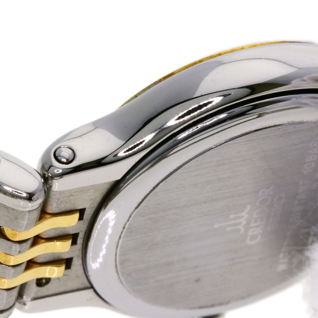 SEIKO Watches Quartz 7371-0090 Stainless Steel , Stainless Steel , K8YG gold CREDOR white dial Women Used Authentic