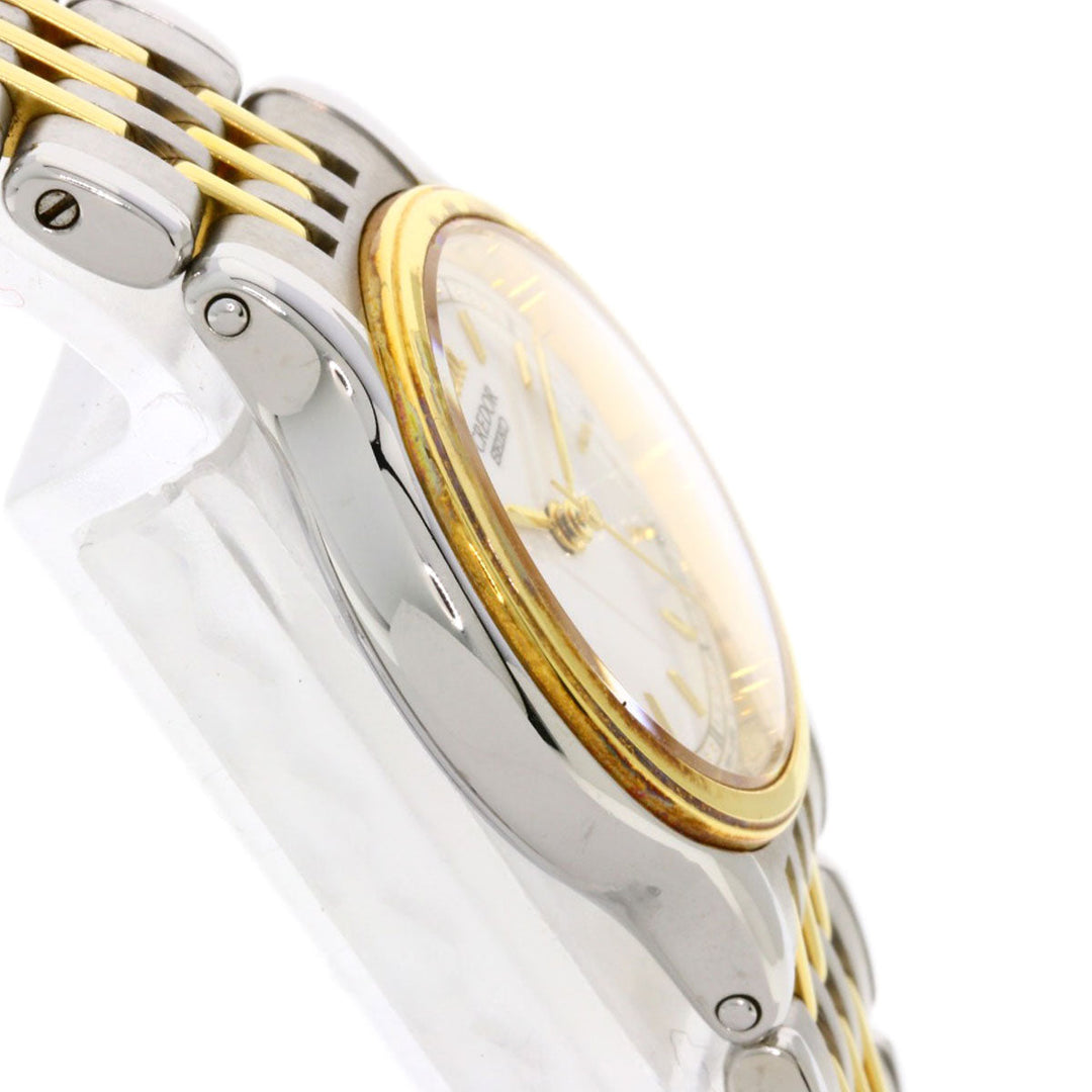 SEIKO Watches Quartz 7371-0090 Stainless Steel , Stainless Steel , K8YG gold CREDOR white dial Women Used Authentic