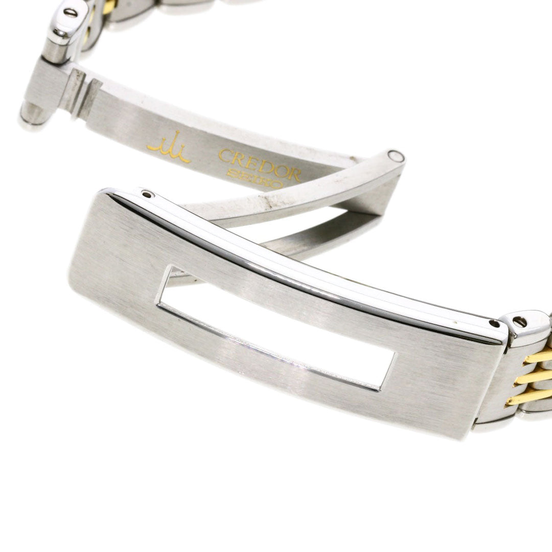 SEIKO Watches Quartz 7371-0090 Stainless Steel , Stainless Steel , K8YG gold CREDOR white dial Women Used Authentic