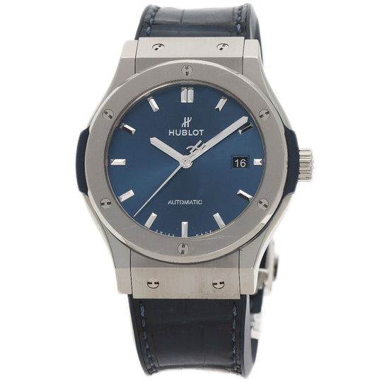 HUBLOT Watches Mechanical Automatic 542.NX.7170.LR Titanium Silver Classic Fusion Titanium Blue blue dial
