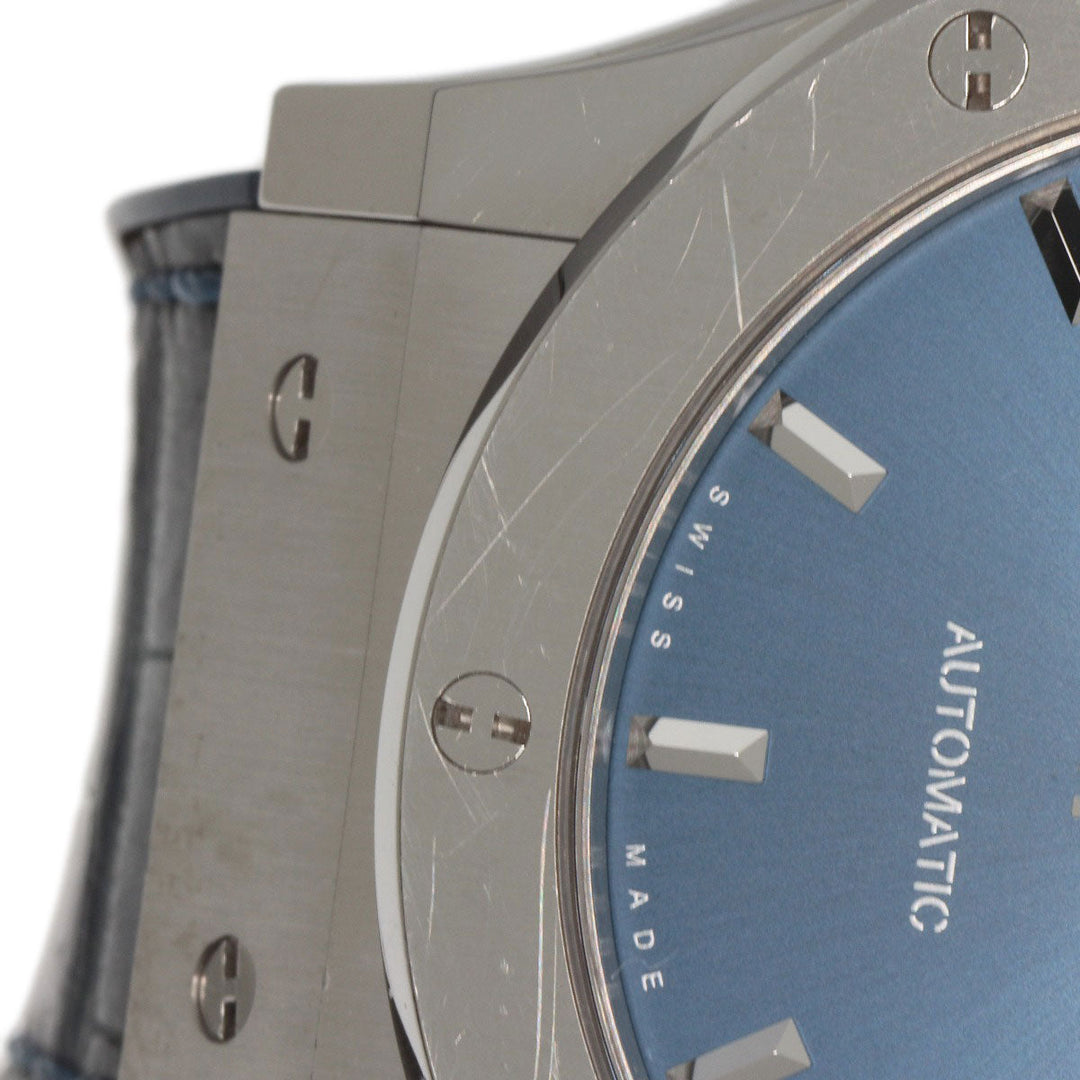 HUBLOT Watches Mechanical Automatic 542.NX.7170.LR Titanium Silver Classic Fusion Titanium Blue blue dial
