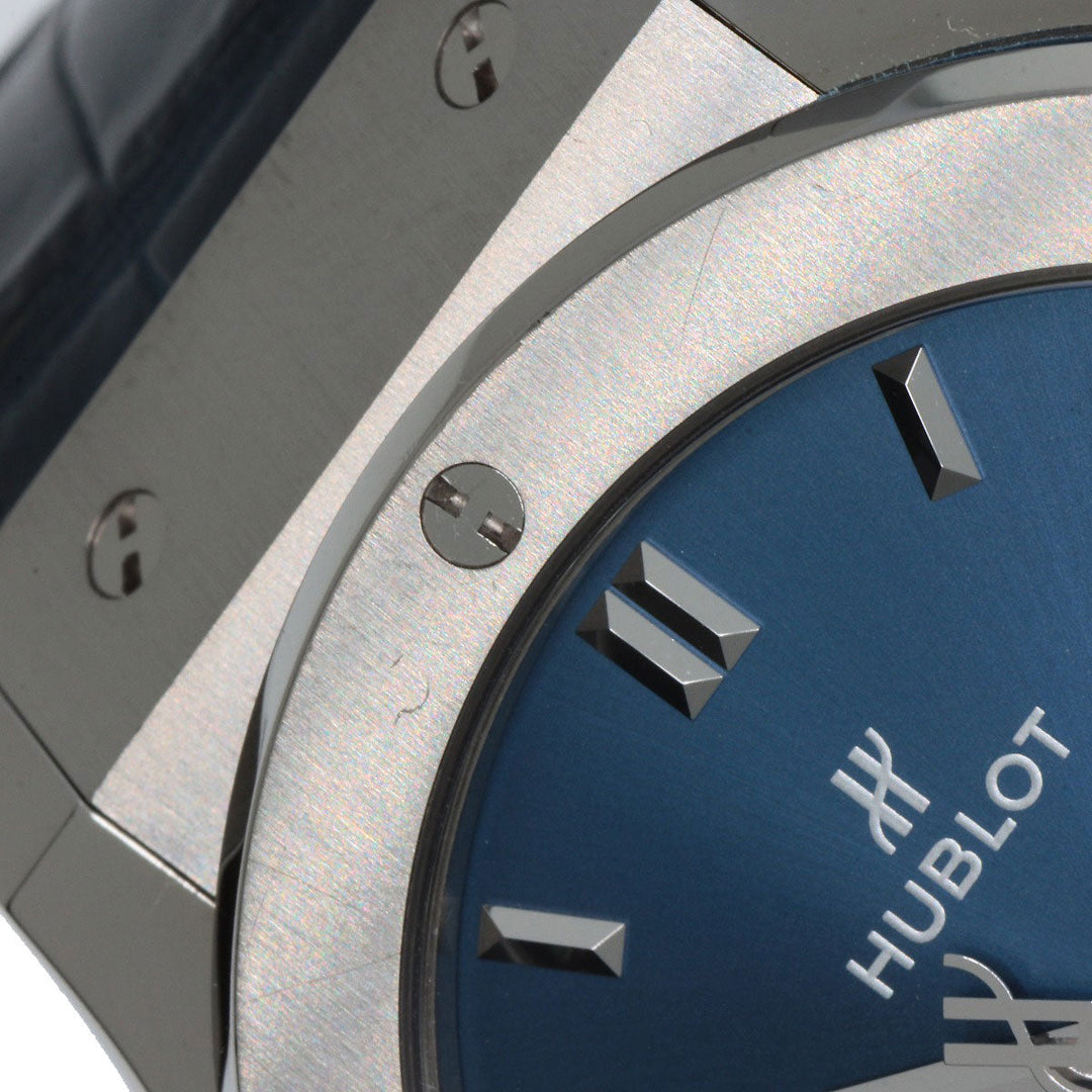 HUBLOT Watches Mechanical Automatic 542.NX.7170.LR Titanium Silver Classic Fusion Titanium Blue blue dial