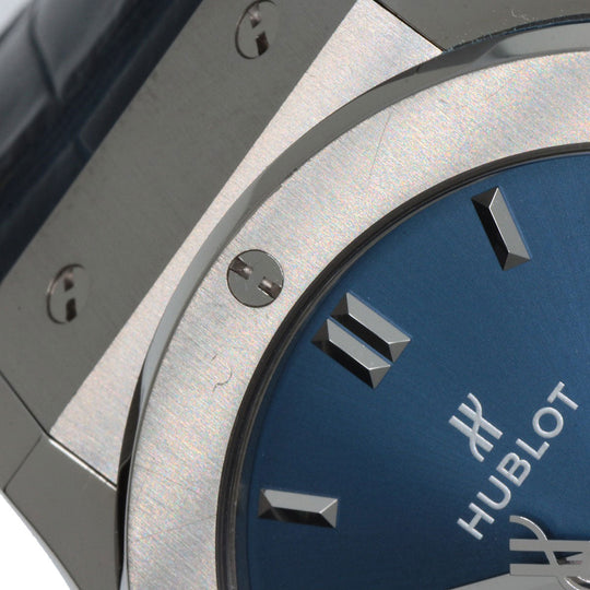 HUBLOT Watches Mechanical Automatic 542.NX.7170.LR Titanium Silver Classic Fusion Titanium Blue blue dial