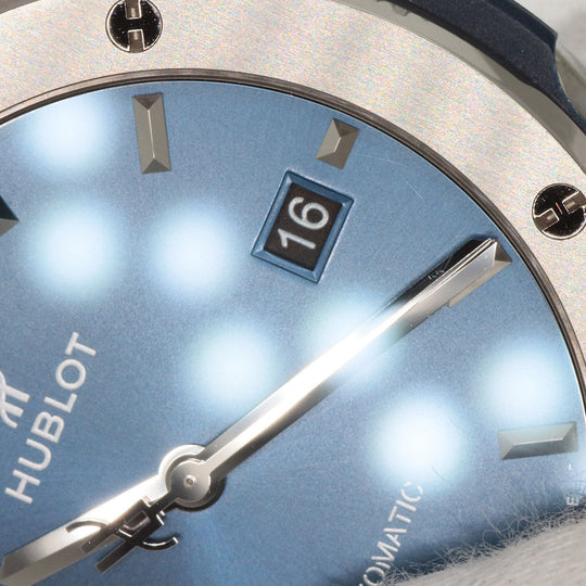 HUBLOT Watches Mechanical Automatic 542.NX.7170.LR Titanium Silver Classic Fusion Titanium Blue blue dial