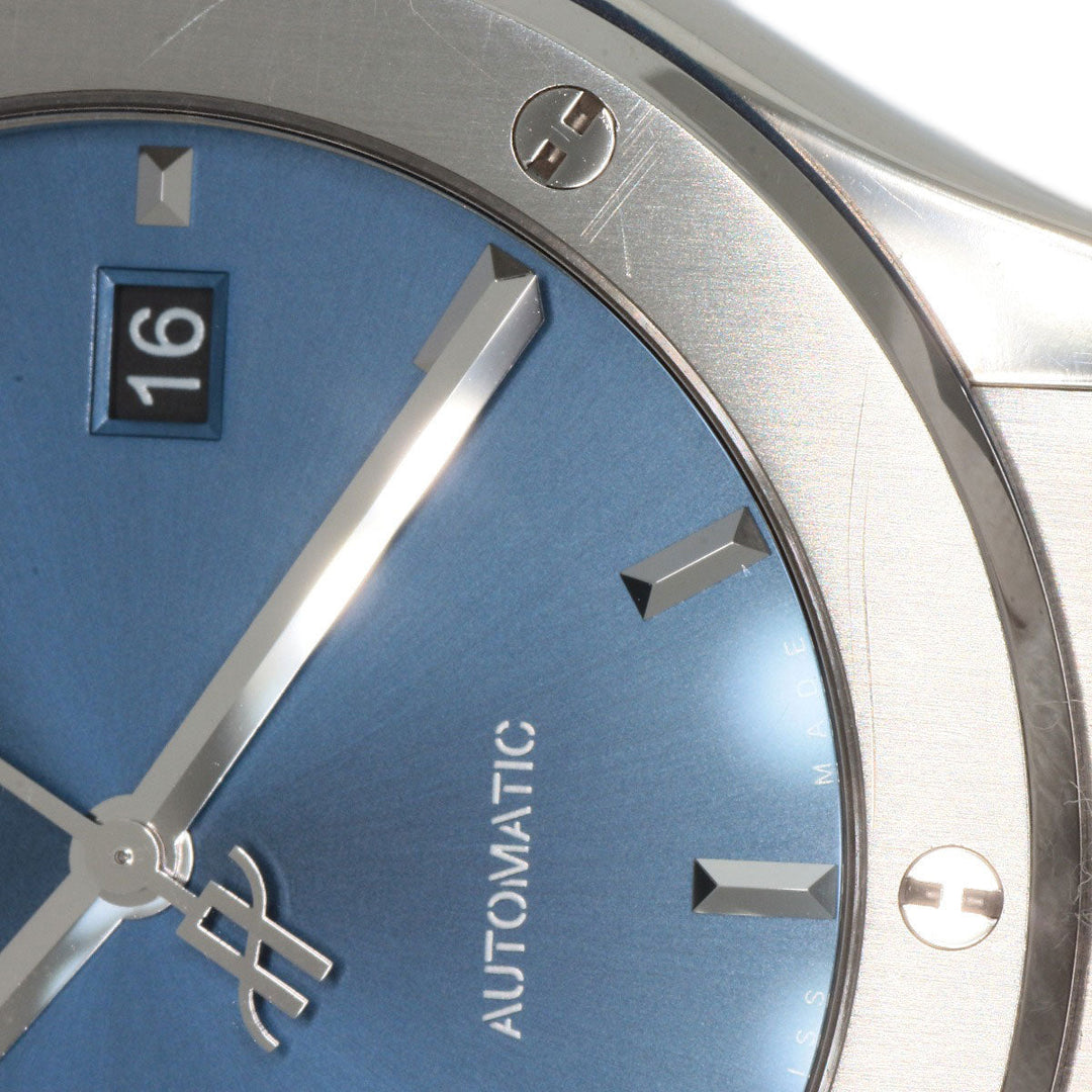 HUBLOT Watches Mechanical Automatic 542.NX.7170.LR Titanium Silver Classic Fusion Titanium Blue blue dial