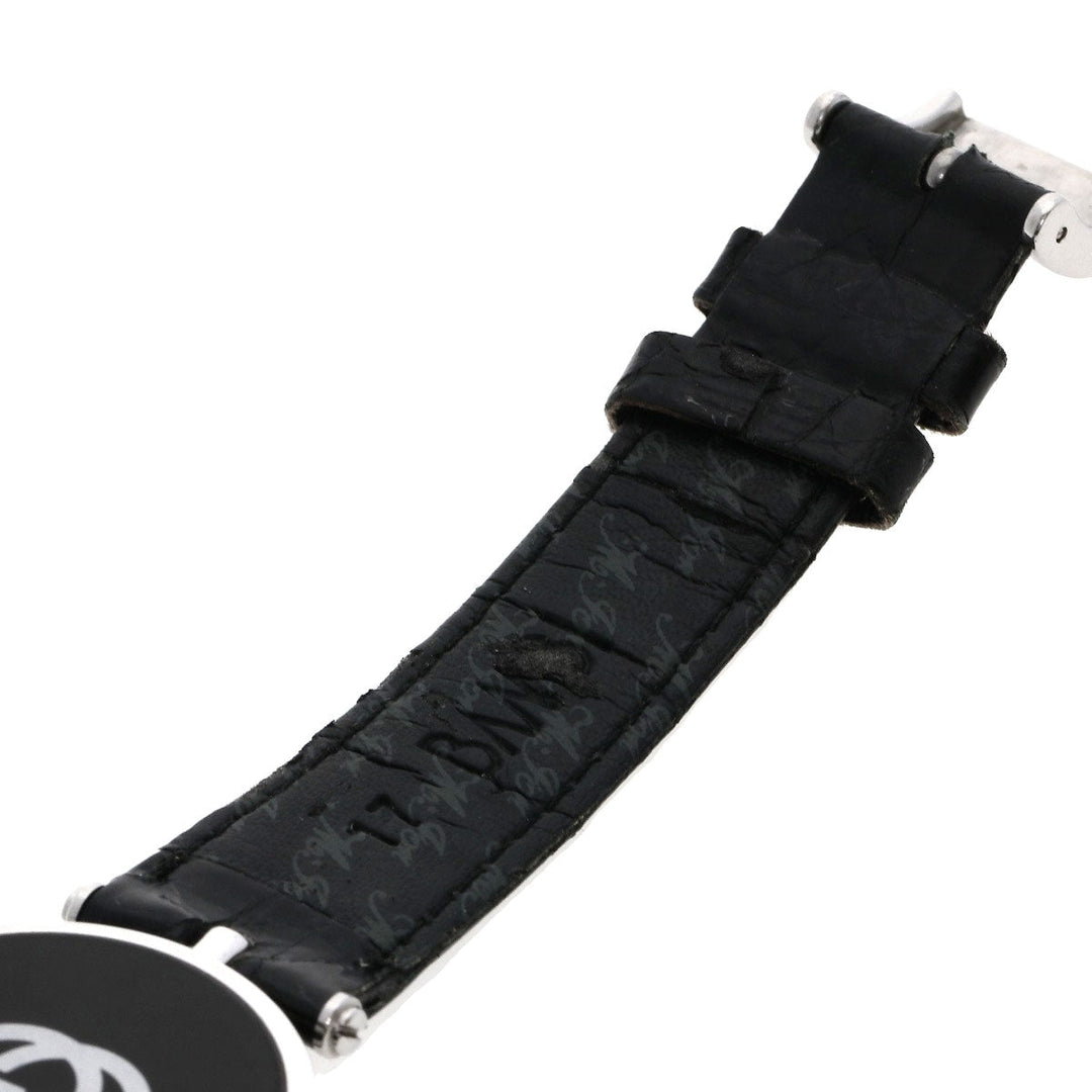 GUCCI Watches Quartz 2040M Stainless Steel, Leather Silver Sherry line gray dial mens Used Authentic