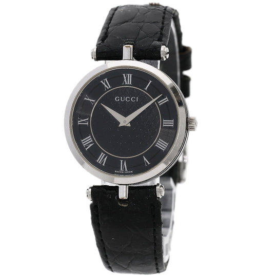 GUCCI Watches Quartz 2040M Stainless Steel, Leather Silver Sherry line gray dial mens Used Authentic