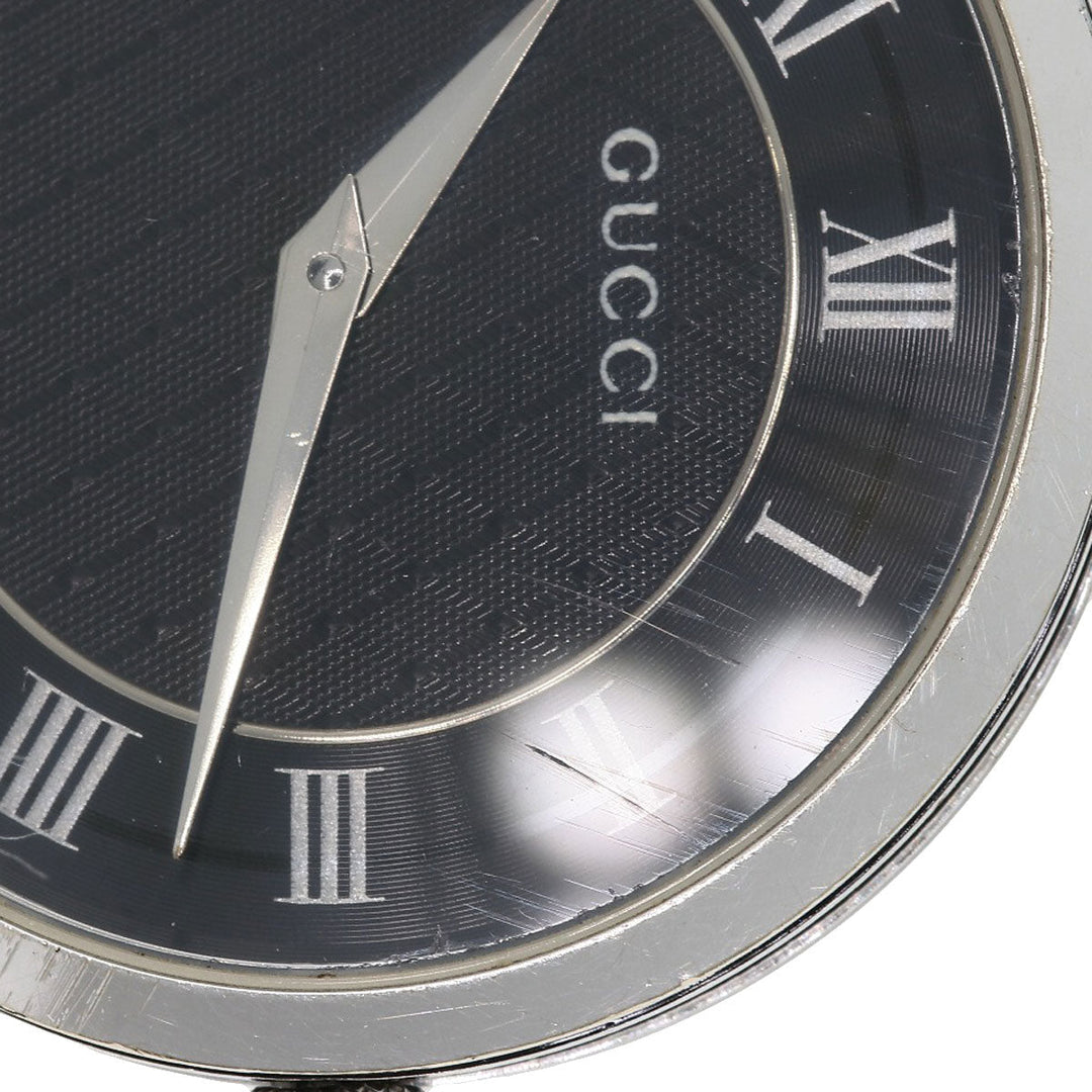 GUCCI Watches Quartz 2040M Stainless Steel, Leather Silver Sherry line gray dial mens Used Authentic