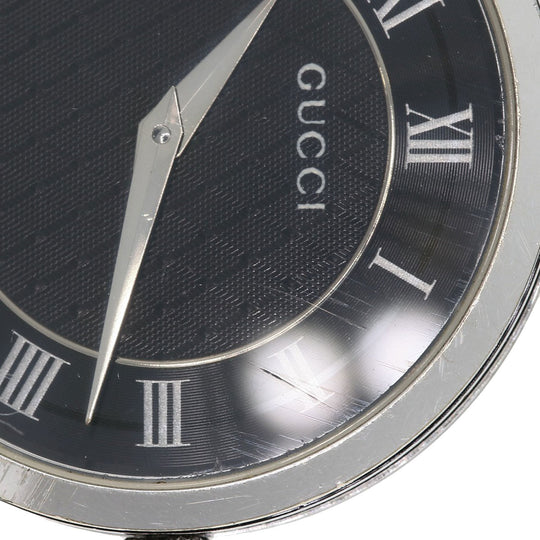 GUCCI Watches Quartz 2040M Stainless Steel, Leather Silver Sherry line gray dial mens Used Authentic