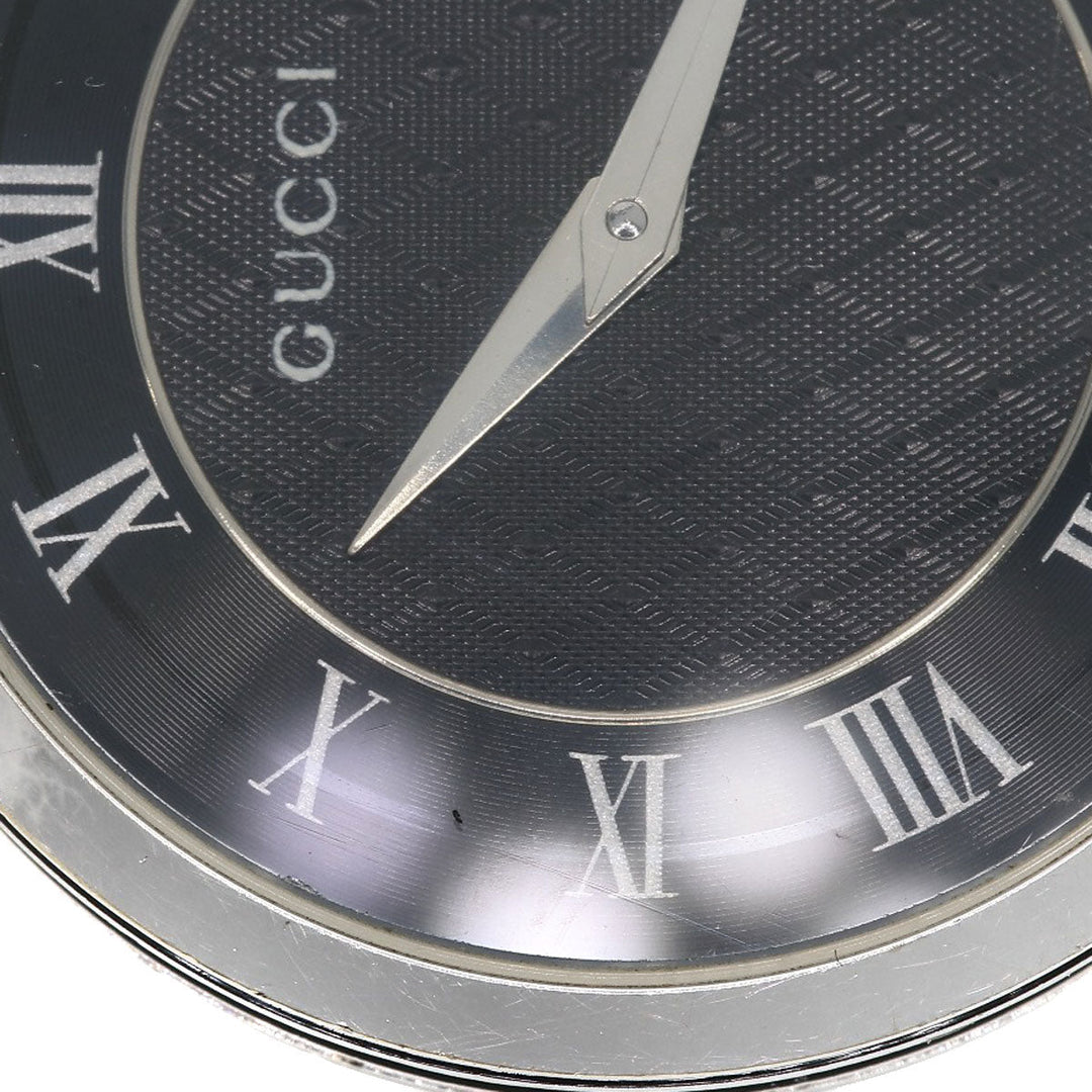 GUCCI Watches Quartz 2040M Stainless Steel, Leather Silver Sherry line gray dial mens Used Authentic