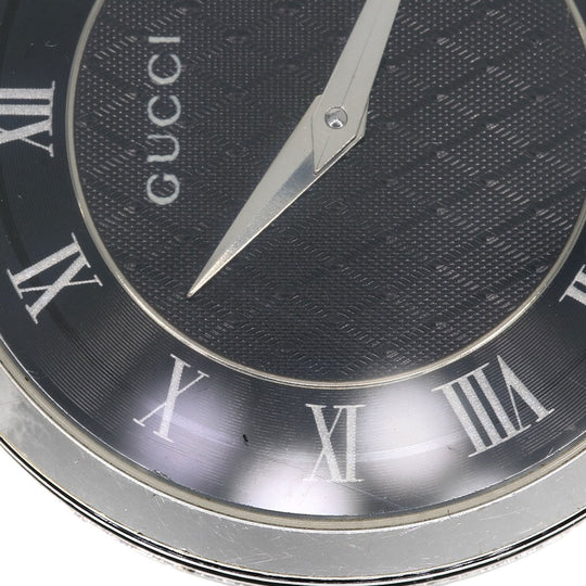 GUCCI Watches Quartz 2040M Stainless Steel, Leather Silver Sherry line gray dial mens Used Authentic