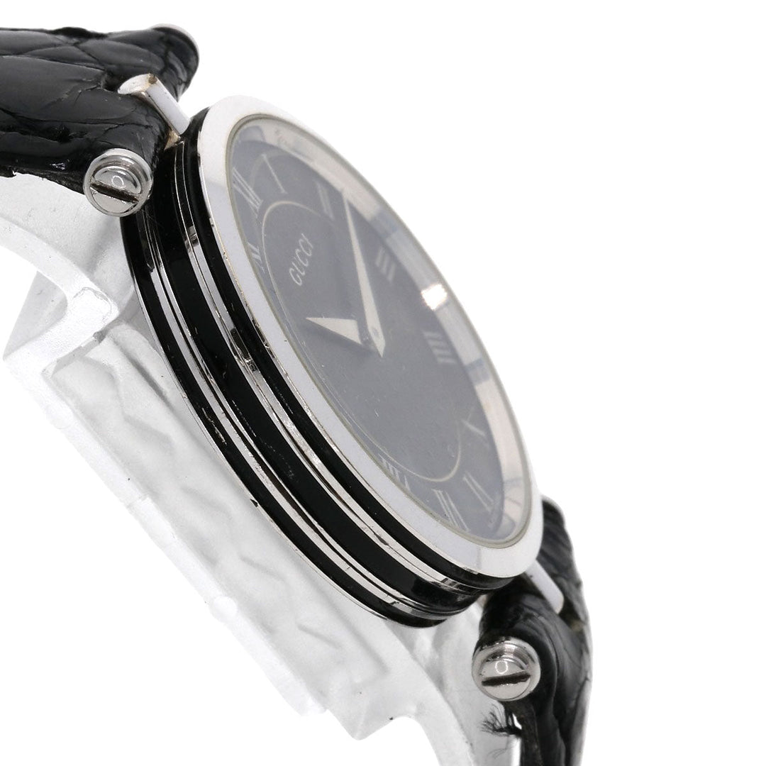 GUCCI Watches Quartz 2040M Stainless Steel, Leather Silver Sherry line gray dial mens Used Authentic