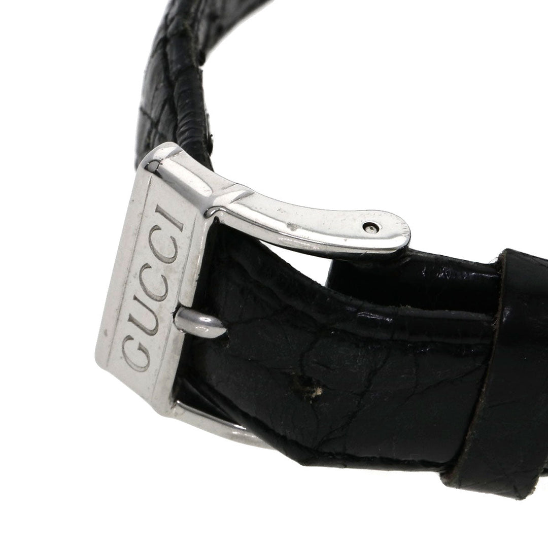 GUCCI Watches Quartz 2040M Stainless Steel, Leather Silver Sherry line gray dial mens Used Authentic