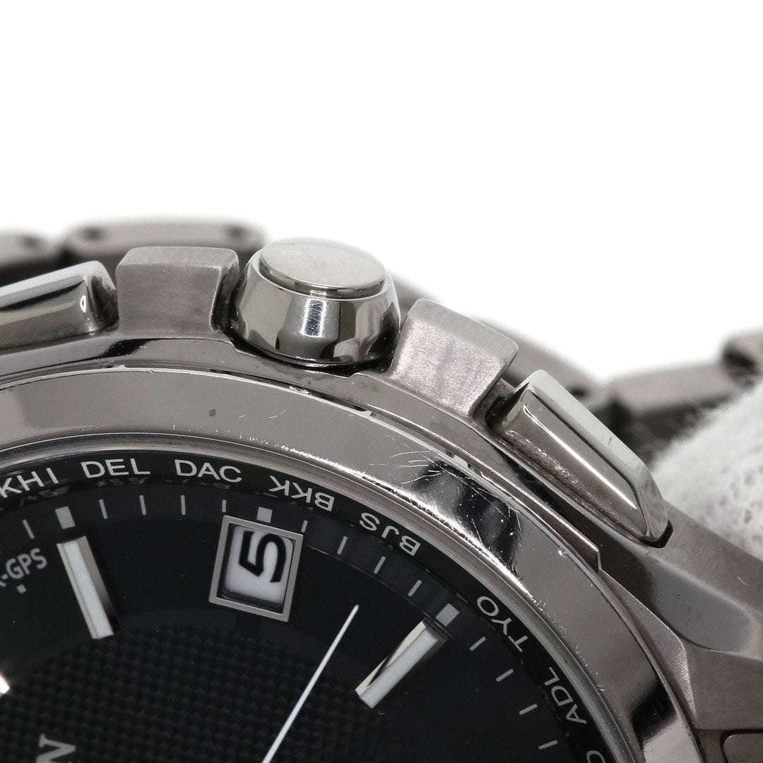 CITIZEN Watches Eco Drive CC3010-51E Titanium, Titanium Silver Atessa black dial mens Used Authentic