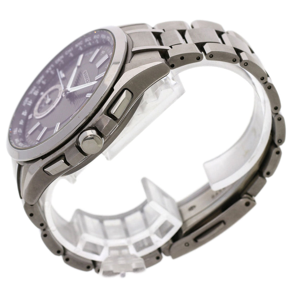 CITIZEN Watches Eco Drive CC3010-51E Titanium, Titanium Silver Atessa black dial mens Used Authentic