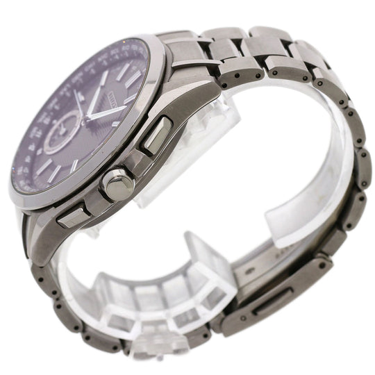 CITIZEN Watches Eco Drive CC3010-51E Titanium, Titanium Silver Atessa black dial mens Used Authentic