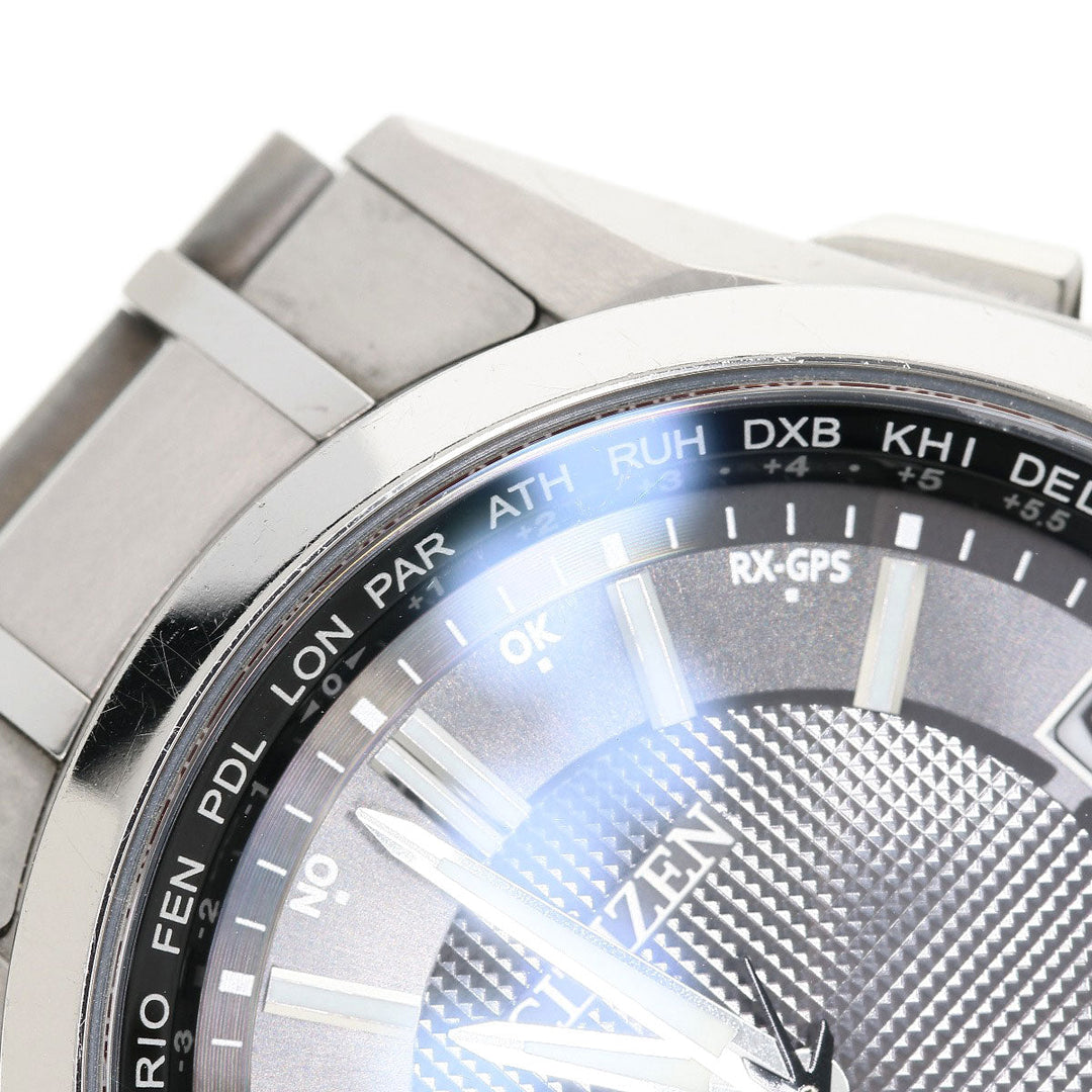 CITIZEN Watches Eco Drive CC3010-51E Titanium, Titanium Silver Atessa black dial mens Used Authentic
