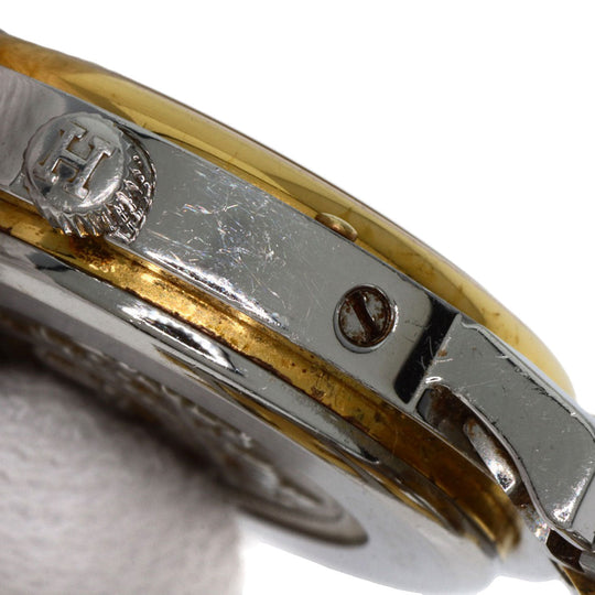 HERMES Watches Quartz CL3.240 Stainless Steel , SSxGP Silver Clipper old type white dial Women Used Authentic