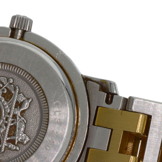 HERMES Watches Quartz CL3.240 Stainless Steel , SSxGP Silver Clipper old type white dial Women Used Authentic