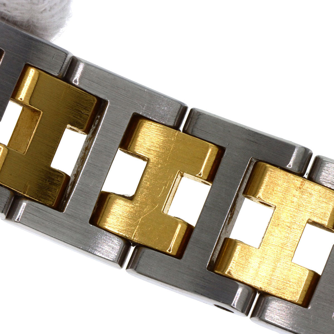 HERMES Watches Quartz CL3.240 Stainless Steel , SSxGP Silver Clipper old type white dial Women Used Authentic