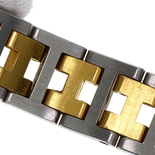HERMES Watches Quartz CL3.240 Stainless Steel , SSxGP Silver Clipper old type white dial Women Used Authentic