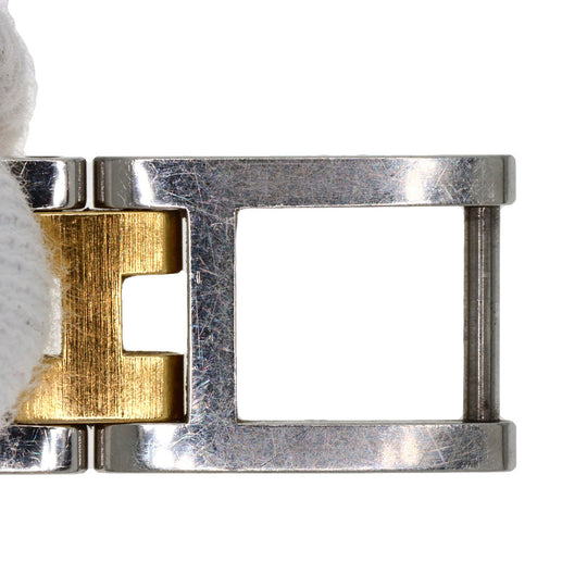 HERMES Watches Quartz CL3.240 Stainless Steel , SSxGP Silver Clipper old type white dial Women Used Authentic