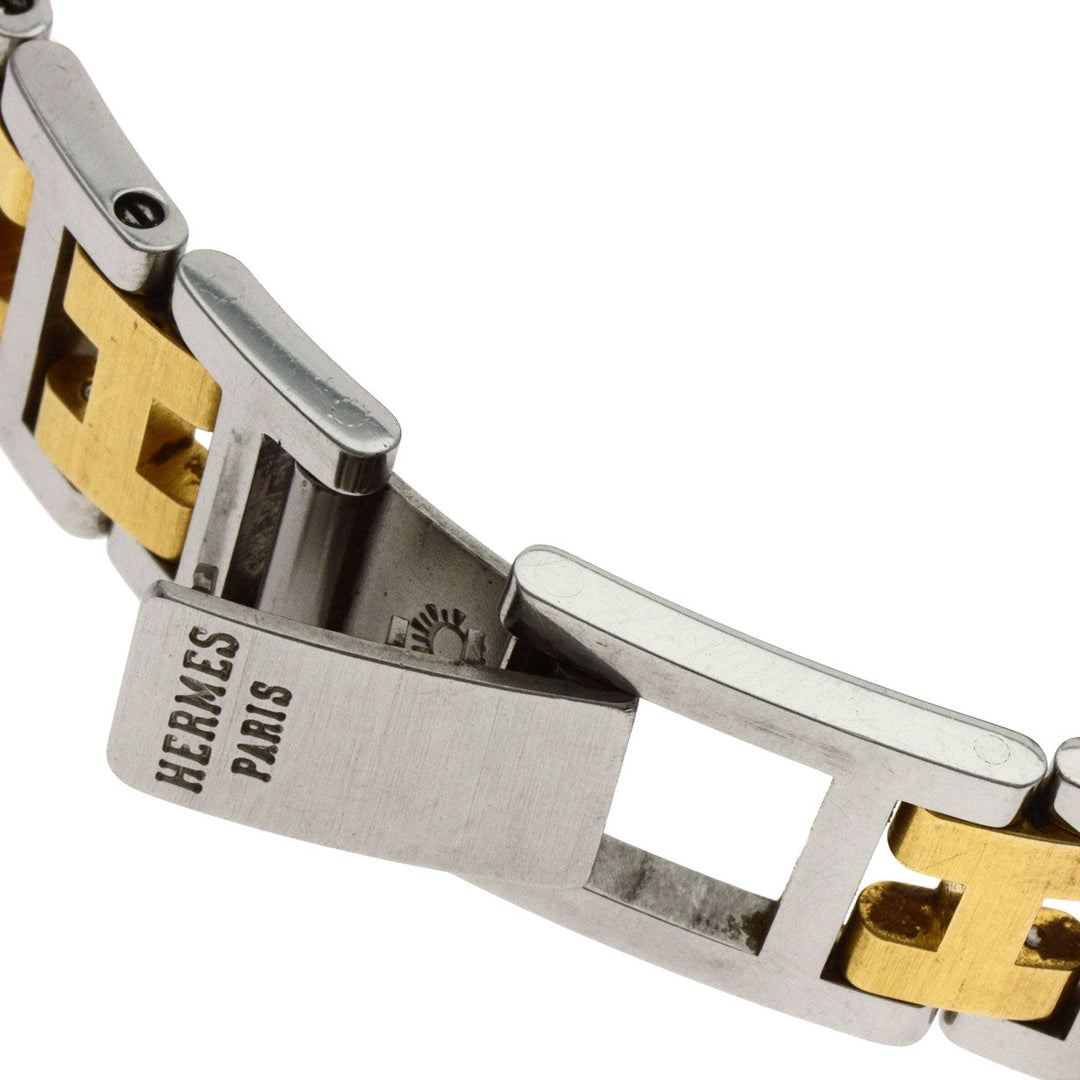HERMES Watches Quartz CL3.240 Stainless Steel , SSxGP Silver Clipper old type white dial Women Used Authentic