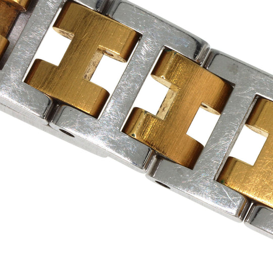 HERMES Watches Quartz Stainless Steel , SSxGP gold Clipper Old Belt Ivory dial Women Used Authentic