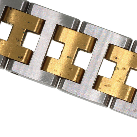 HERMES Watches Quartz Stainless Steel , SSxGP gold Clipper Old Belt Ivory dial Women Used Authentic