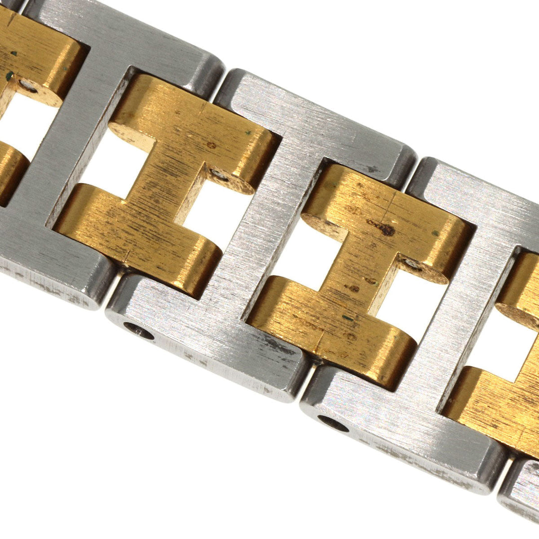 HERMES Watches Quartz Stainless Steel , SSxGP gold Clipper Old Belt Ivory dial Women Used Authentic
