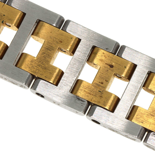 HERMES Watches Quartz Stainless Steel , SSxGP gold Clipper Old Belt Ivory dial Women Used Authentic