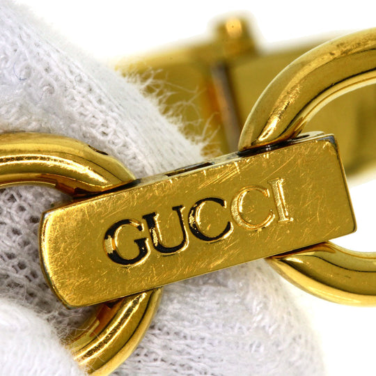 GUCCI Watches Quartz 1500L Gold Plated , Gold Plated gold Square face black dial Women Used Authentic