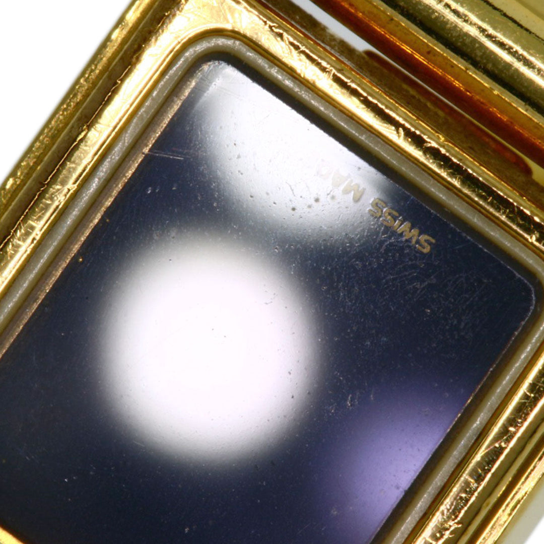 GUCCI Watches Quartz 1500L Gold Plated , Gold Plated gold Square face black dial Women Used Authentic