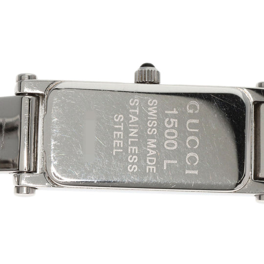 GUCCI Watches Quartz 1500L Stainless Steel , Stainless Steel Silver Square face Silver dial Women Used Authentic