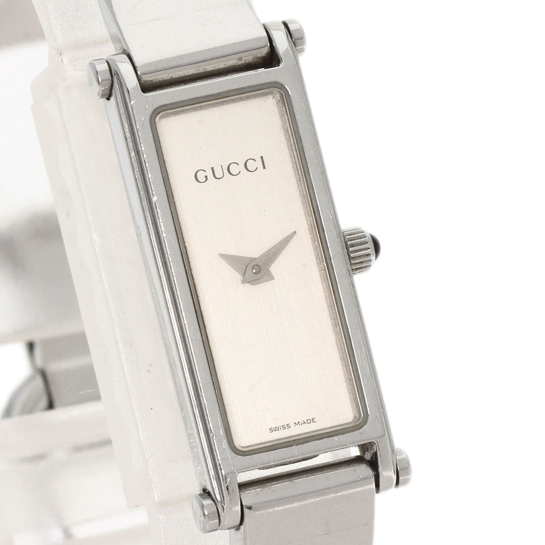GUCCI Watches Quartz 1500L Stainless Steel , Stainless Steel Silver Square face Silver dial Women Used Authentic