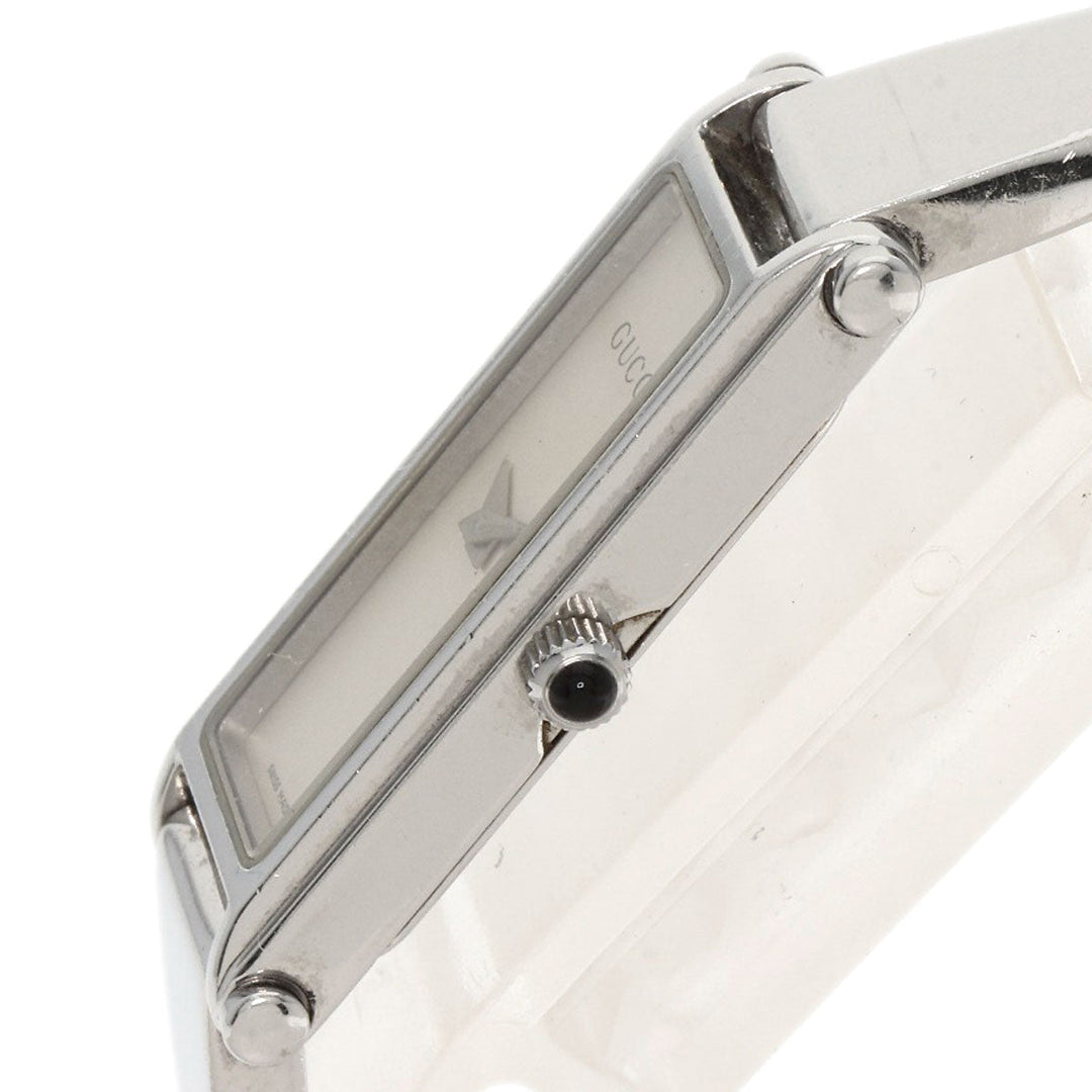 GUCCI Watches Quartz 1500L Stainless Steel , Stainless Steel Silver Square face Silver dial Women Used Authentic